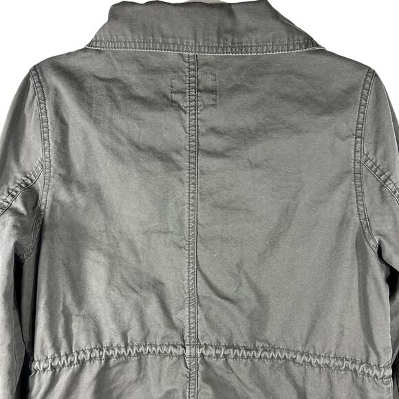 Old Navy Canvas Field Jacket Women's M Olive Green Zip Gorpcore Pockets Military - Picture 9 of 12